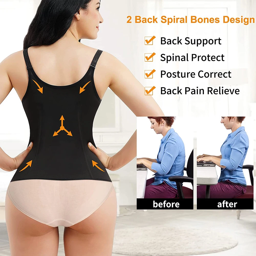 Faixa Abdominal Pós-Parto Spandex Suporte de Cintura Preto - Imagem 3