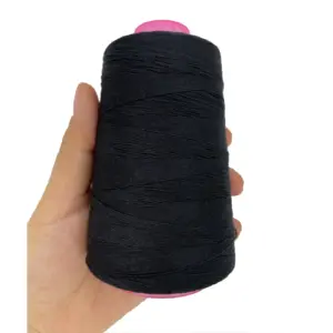 linha de tecelagem preta