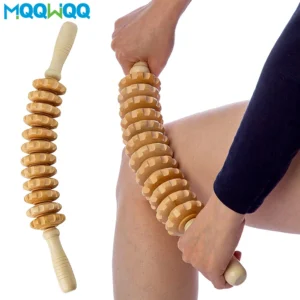 massageador de rolo de madeira curvo