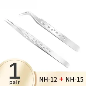 conjunto 2 pares pinças precisão
