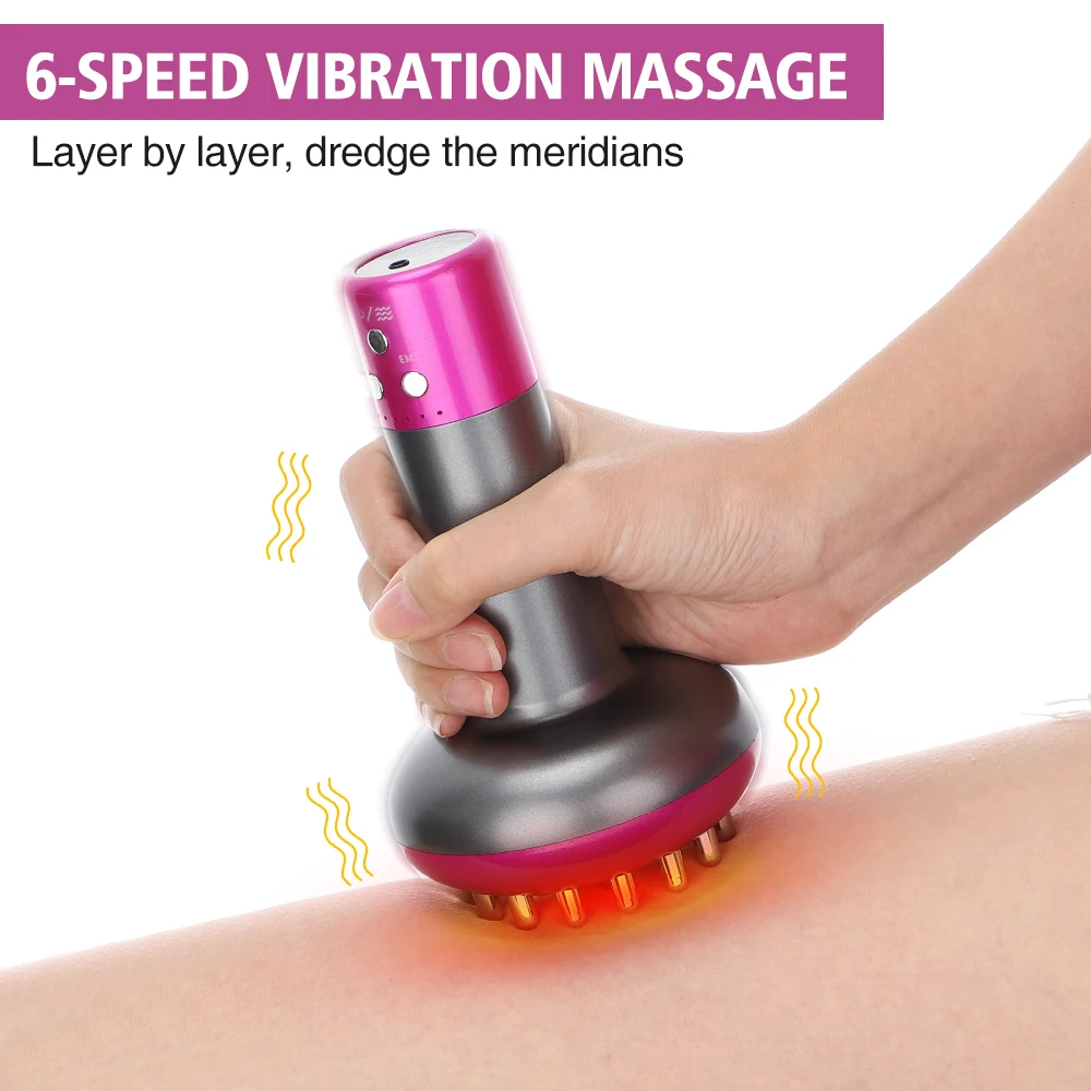 Massageador Corporal Elétrico Sem Fio Roxo - Imagem 4