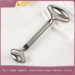 massageador facial manual de rolo duplo