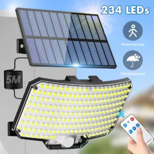 luz solar externa 234led sensor movimento