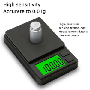 Balança Digital de Bolso 0,01g para Joias e Cozinha