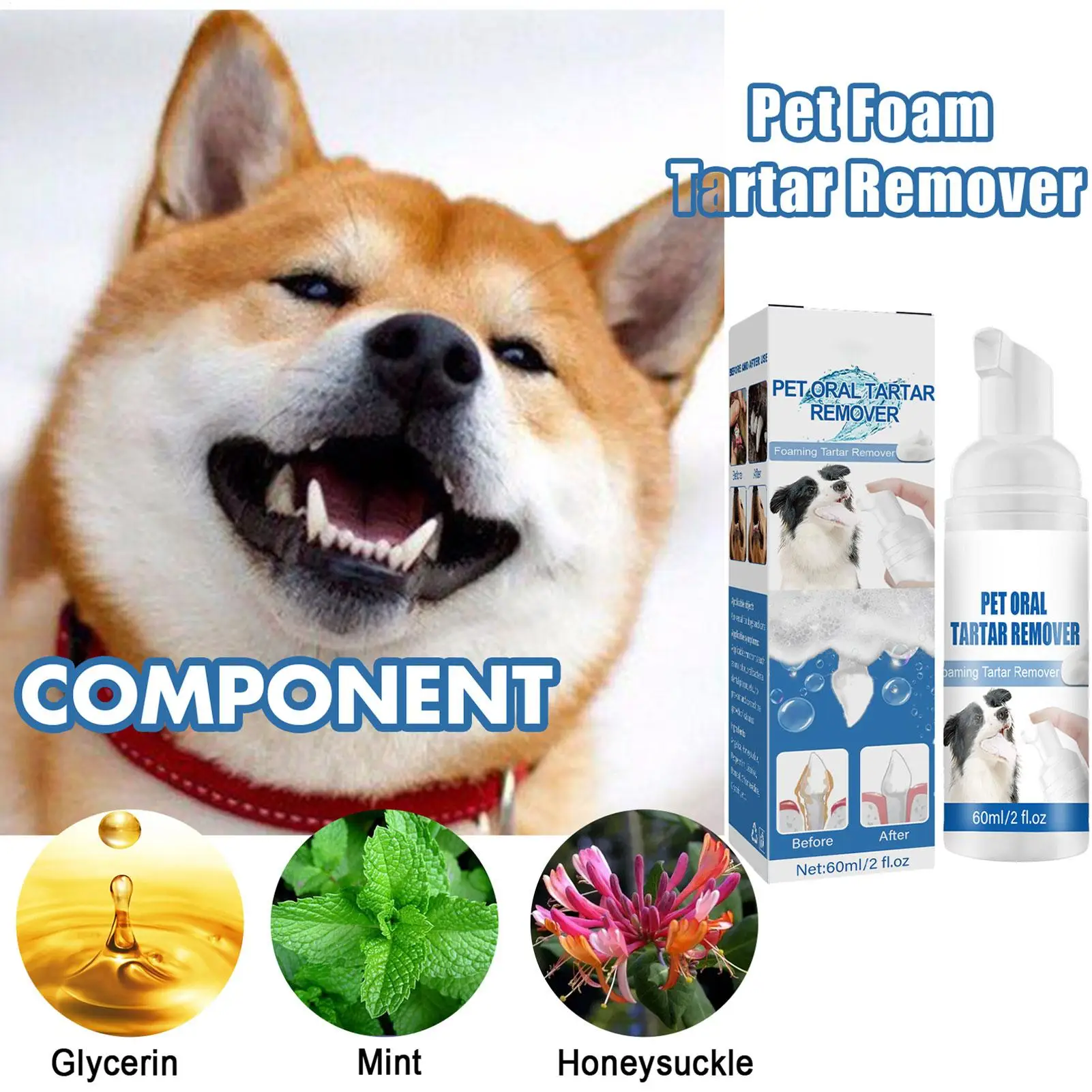 Removedor de Tártaro Cães Espuma Bucal Sem Enxágue - Imagem 3