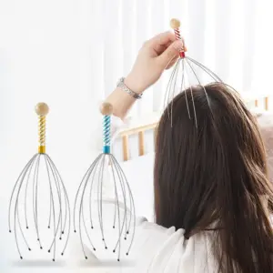 massageador de cabeça manual polvo