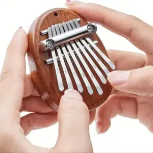mini kalimba de madeira 8 teclas