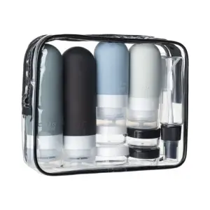 conjunto de garrafas de viagem de silicone