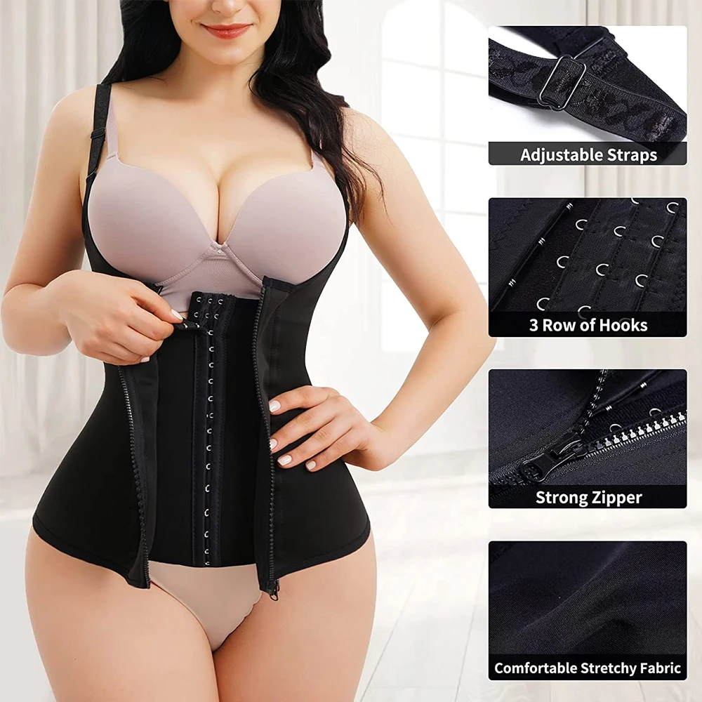 Faixa Abdominal Pós-Parto Spandex Suporte de Cintura Preto - Imagem 5