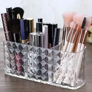 suporte acrílico organizador de maquiagem