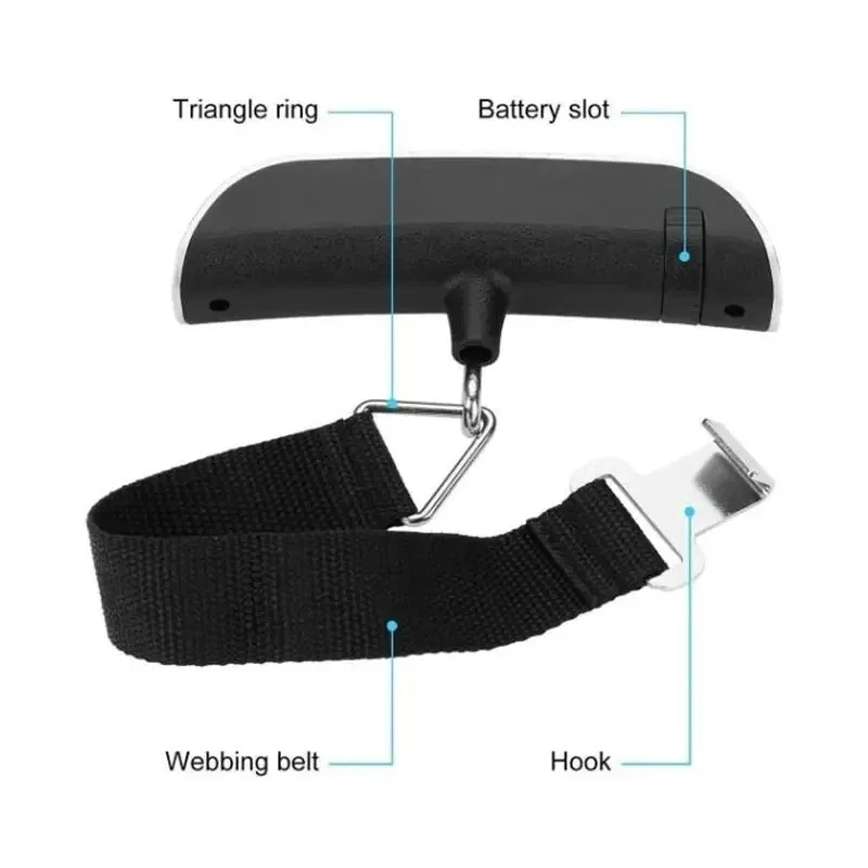 Balança Digital Portátil para Bagagem 50kg com Display LCD Ouro - Imagem 6