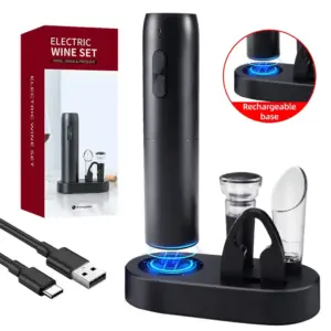 abridor elétrico de vinho recarregável