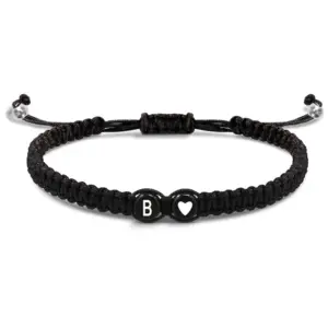 pulseira artesanal ajustável coração