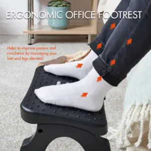 apoio para pés ergonômico com rolos