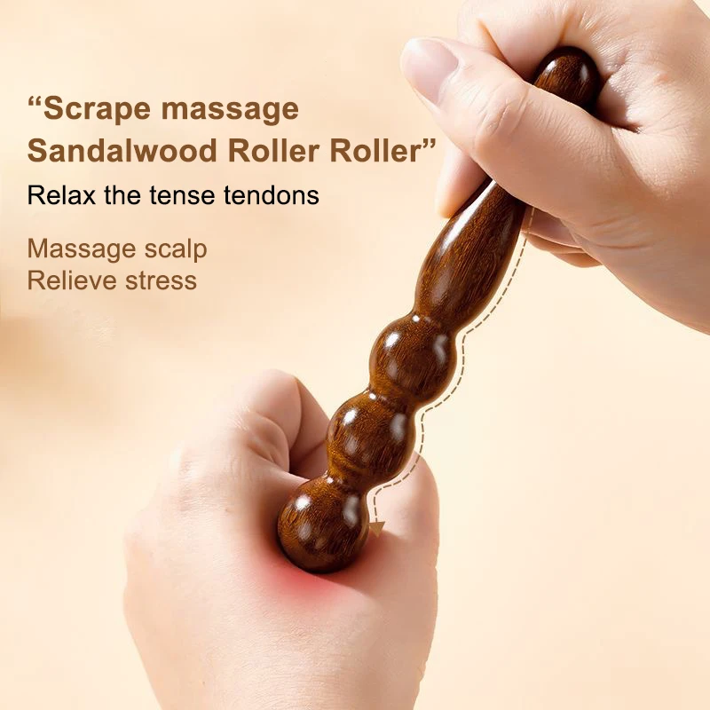 Bastão Massageador Sândalo Acupressão Corporal 15 cm - Imagem 4