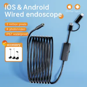 câmera endoscópica iOS Android Tipo-C