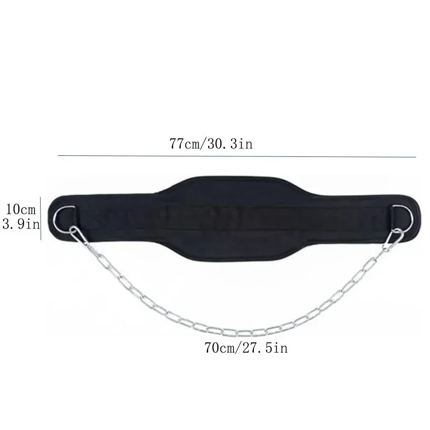 Cinto Levantamento Peso Musculação Neoprene Nylon Corrente - Imagem 3