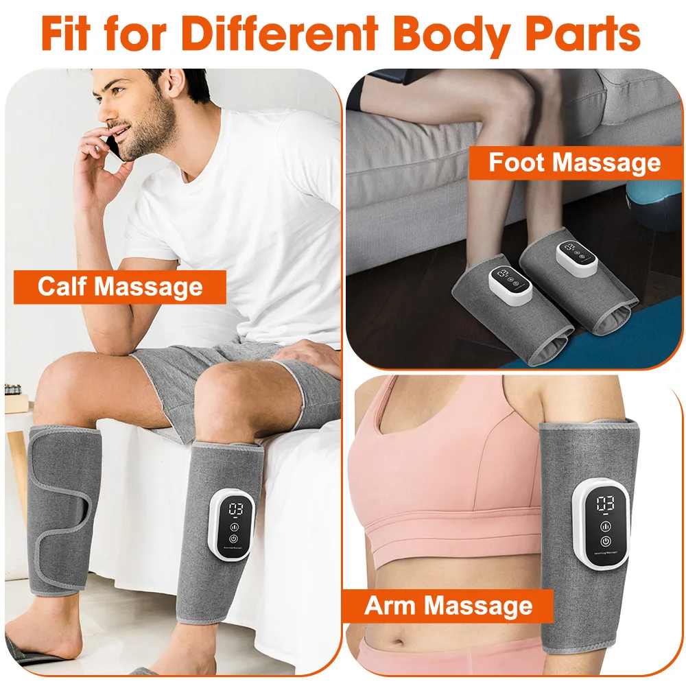 Massageador de Pernas Pressão de Ar Sem Fio Laranja - Imagem 5