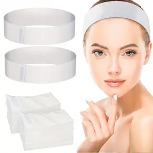 faixas descartáveis brancas cabelo spa facial