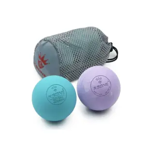 conjunto bola de massagem muscular lacrosse