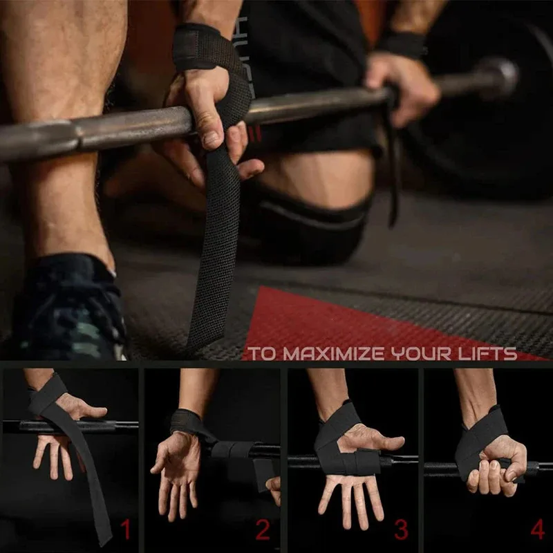 Cinta de Pulso Fitness Ajustável Antiderrapante para Treino - Imagem 6