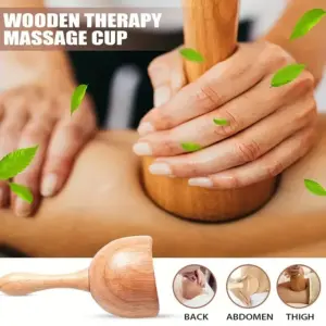 copo de massagem manual de madeira