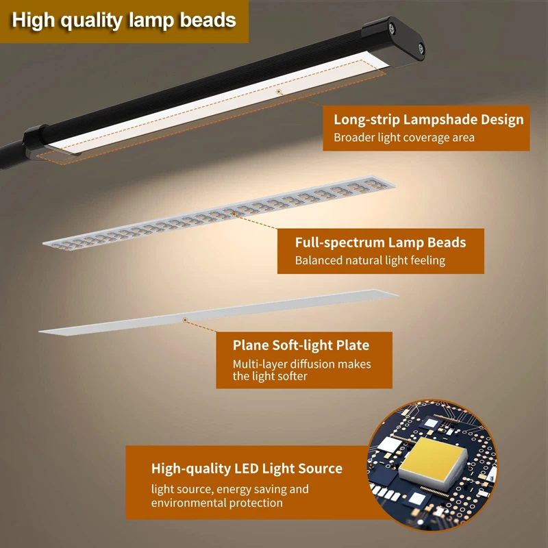 Luminária de Mesa LED com Clipe Ajustável USB Azul - Imagem 4