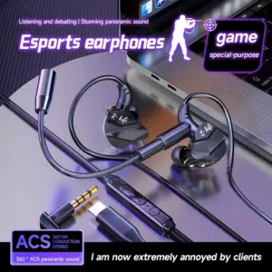 fone de ouvido gamer com microfones duplos