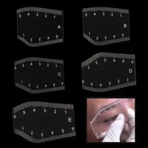 kit 5 estênceis de sobrancelha reutilizáveis