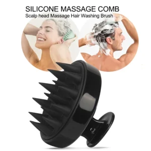 escova massageadora de silicone para cabelo