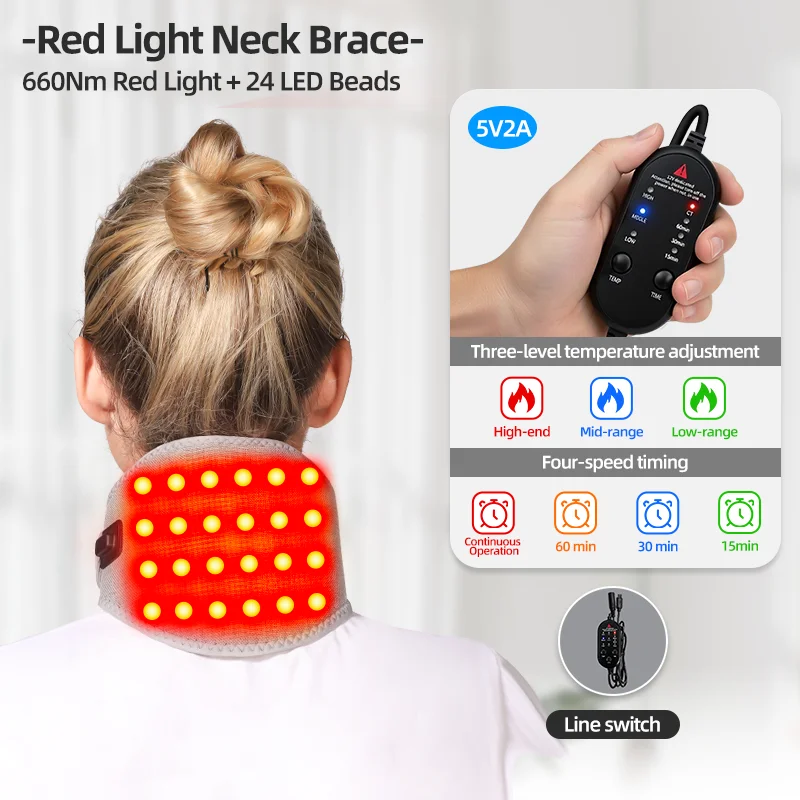 Suporte de Pescoço Elétrico Aquecido Massageador Vibratório - Imagem 4