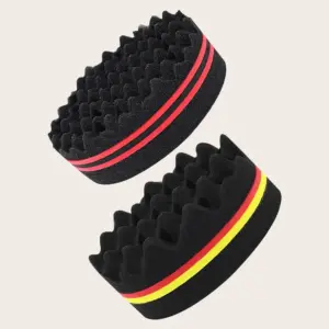 conjunto de escova e pente de esponja para cabelo