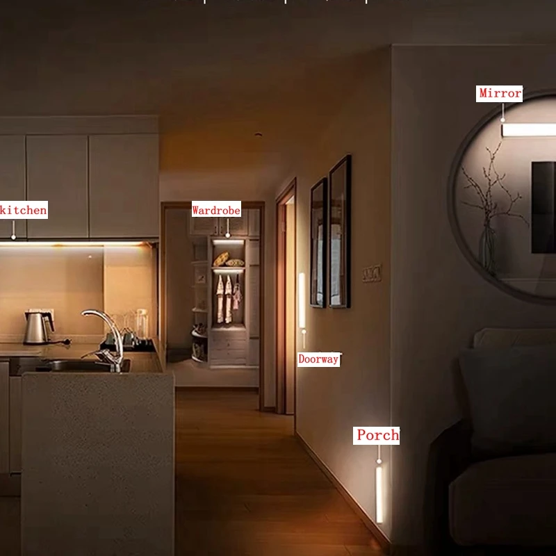 Luz Noturna LED Recarregável com Sensor de Movimento - Imagem 2