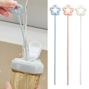 escova de limpeza para canudos de silicone