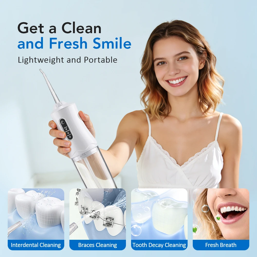Irrigador Oral Portátil 3 Modos Tanque 220ml 1200 Pulsos/min - Imagem 6