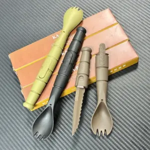 mini conjunto de talheres tático edc