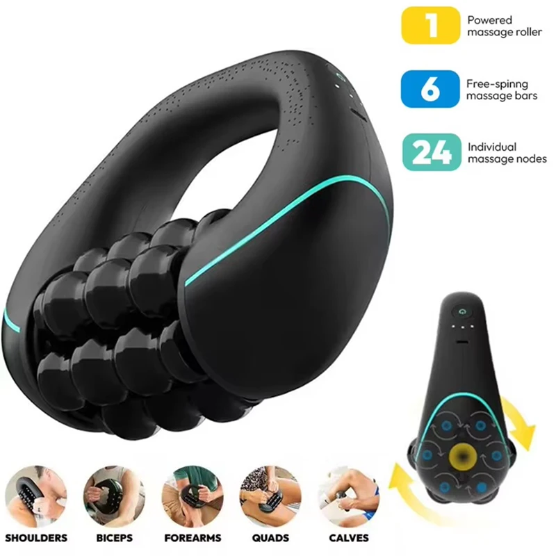 Mini Massageador Percussivo Portátil Rolante 3 Velocidades - Imagem 2