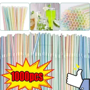 canudos flexíveis de plástico reutilizáveis