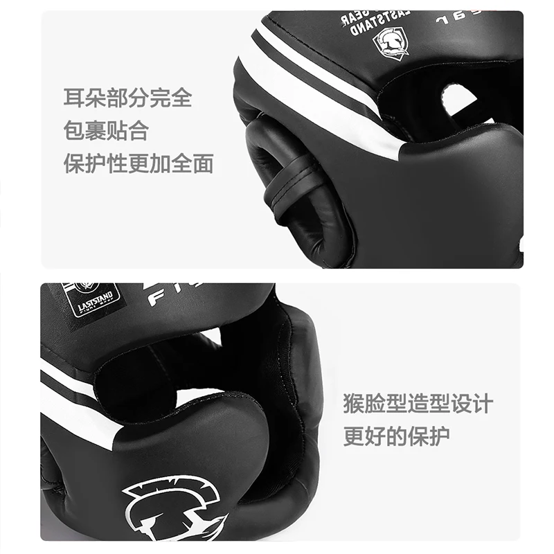 Capacete Boxe Muay Thai Gingpai Couro PU Vermelho - Imagem 6