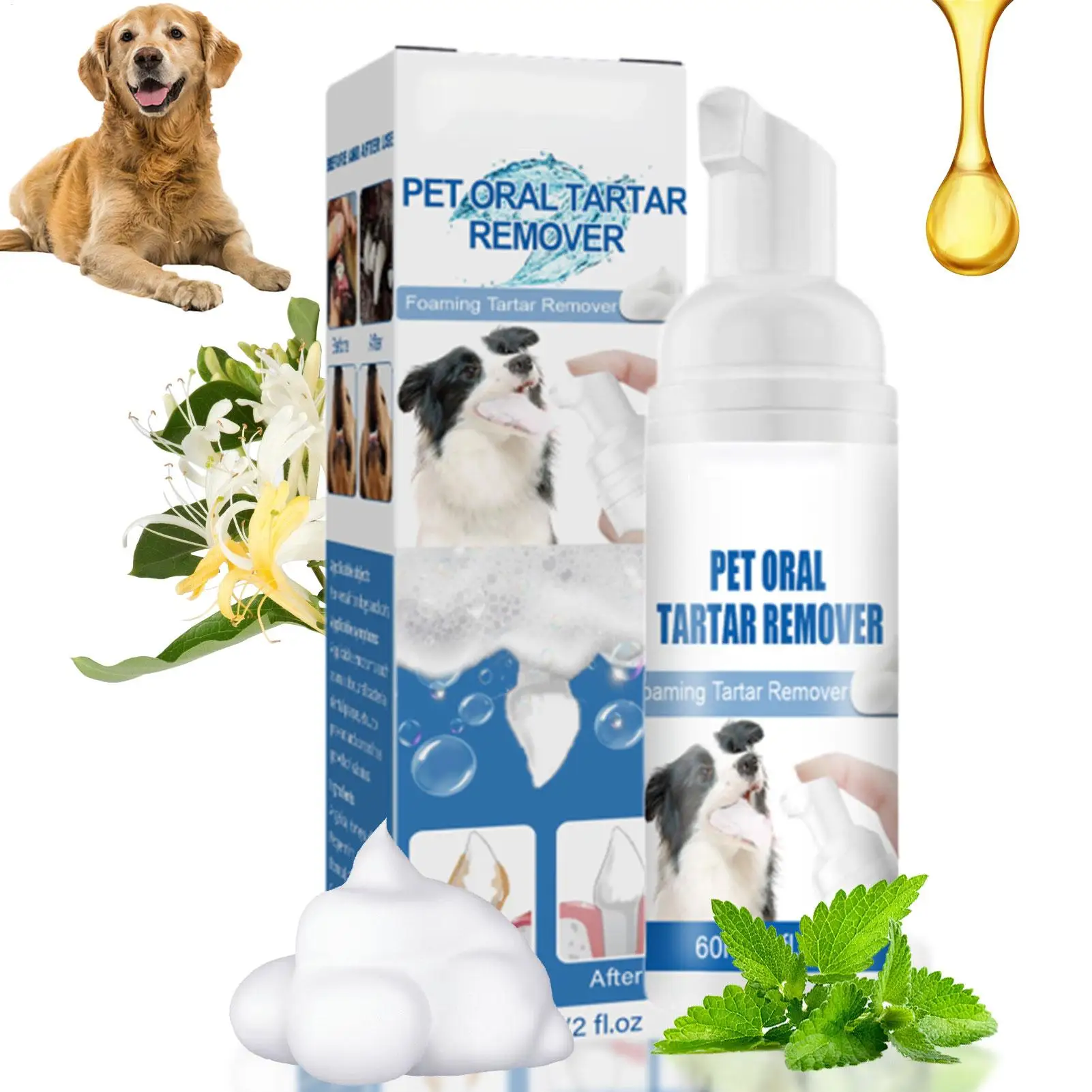 Removedor de Tártaro Cães Espuma Bucal Sem Enxágue - Imagem 2