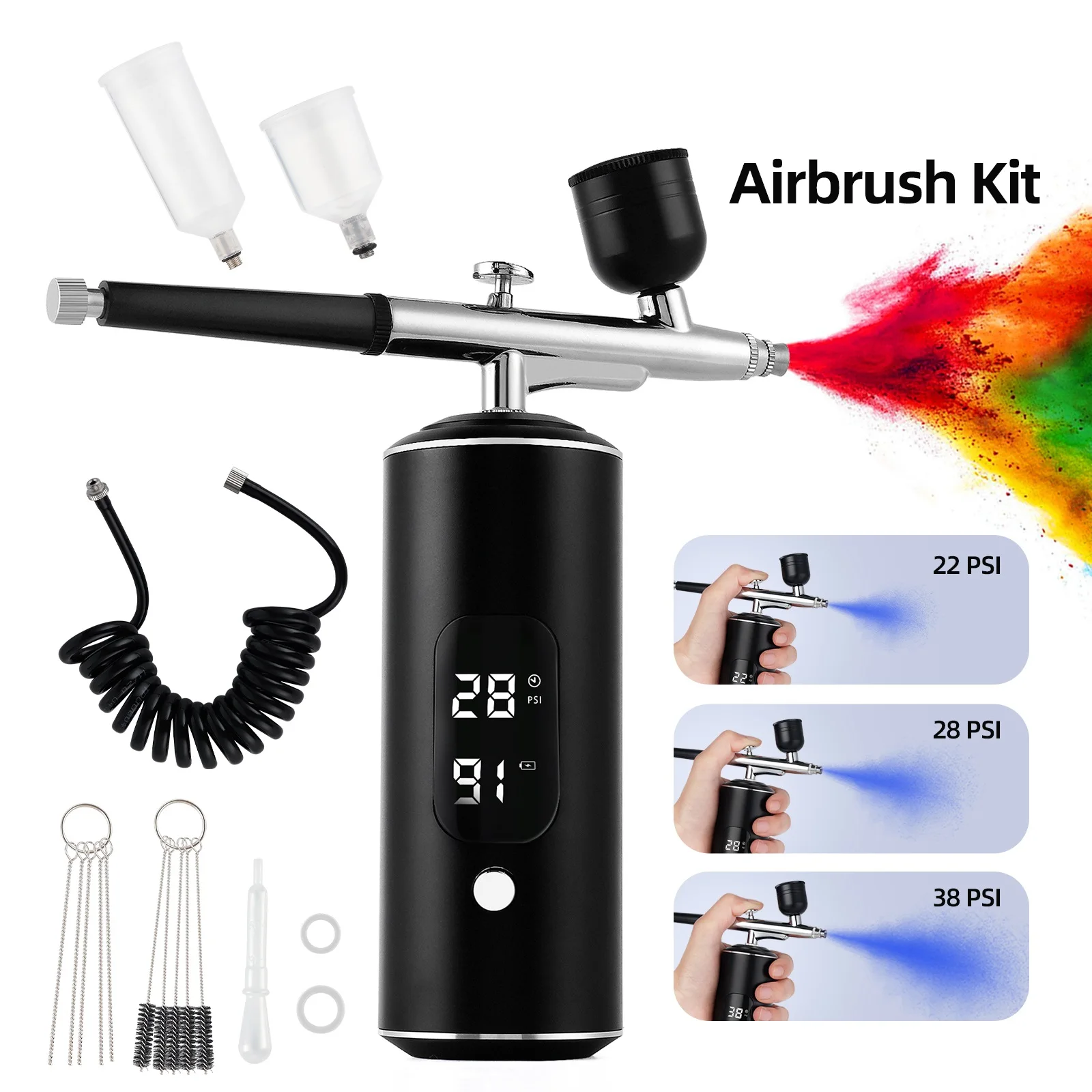 aerógrafo portátil mini kit compressor