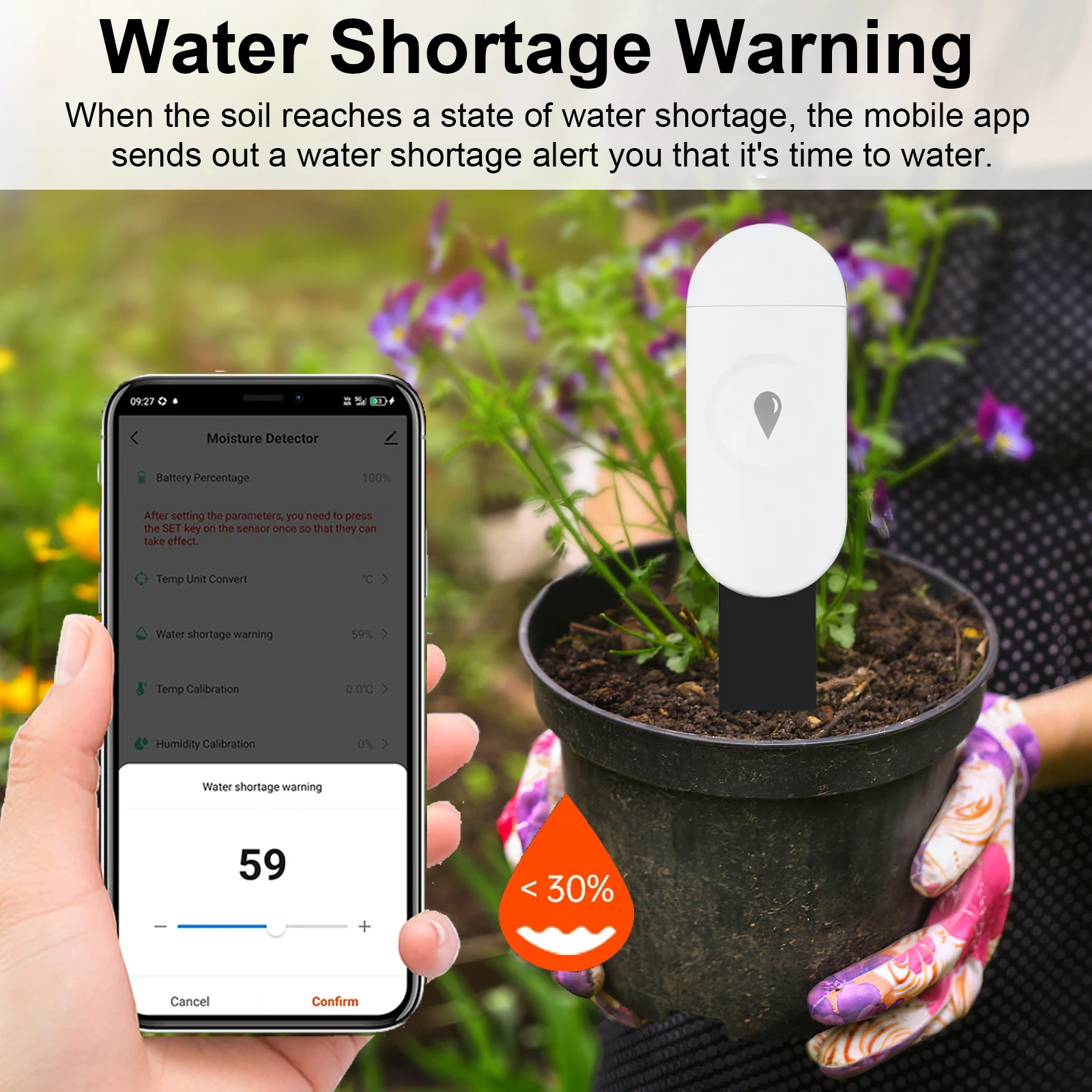 Tuya Zigbee Sensor de Umidade de Solo Laranja - Imagem 5