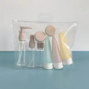 conjunto de garrafas de viagem recarregáveis
