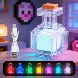 luminária noturna garrafa poção led 7 cores