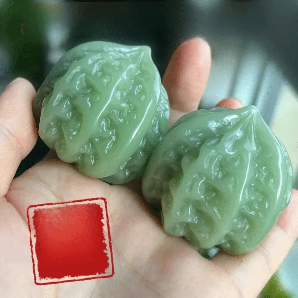 Bolas de Massagem de Pedra de Jade Marfim 40 mm - Imagem 4