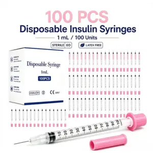 seringa estéril descartável 0,5/1 ml