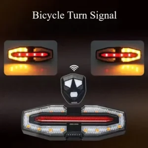 luz traseira bicicleta recarregável com setas