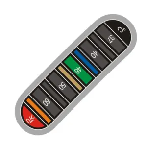 adesivo termômetro de mudança de cor