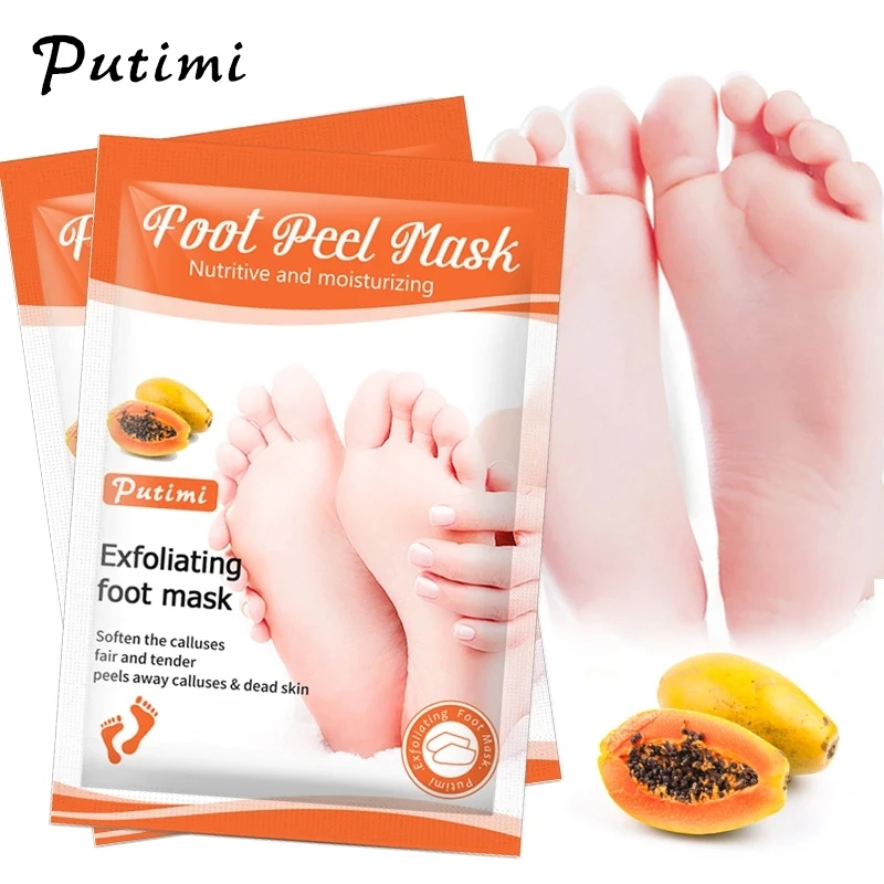 Máscara Esfoliante para Pés Peeling Suave Kit com 6 Pares - Imagem 2