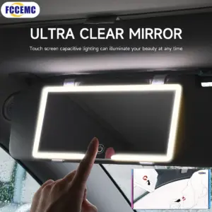 espelho de maquiagem led para carro
